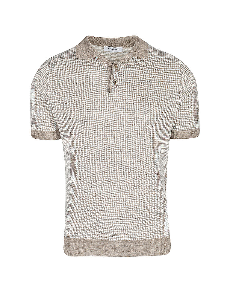 GRAN SASSO Leinen Poloshirt  braun | 48